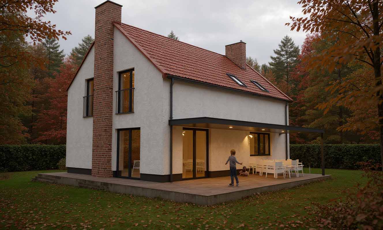 alt="minimalistyczny budynek jednorodzinny – Fordon, Bydgoszcz"